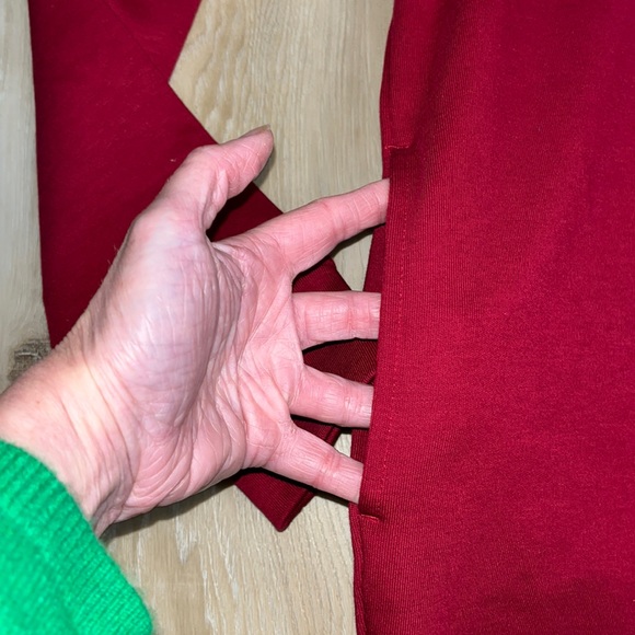 Lacoste Mens 1/4 Zip Mock Neck Pullover Top Sweater Pockets Burgundy Size XXL - Picture 3 of 7